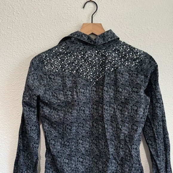 9. VTG Cowgirl Hardwear Small Pearl Snap Button Rhinestone Long Sleeve Western - Picture 10 of 10